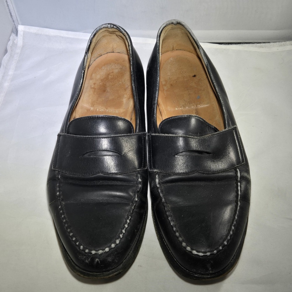 Peal & Co Brooks Brothers Lace Up Mens Dress Shoes Size 10 D Black Loafers *READ - Picture 4 of 12